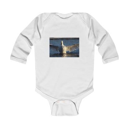 Infant Bodysuit with Swan Photo — Cute Waterfowl Baby Onesie