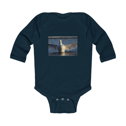Infant Bodysuit with Swan Photo — Cute Waterfowl Baby Onesie