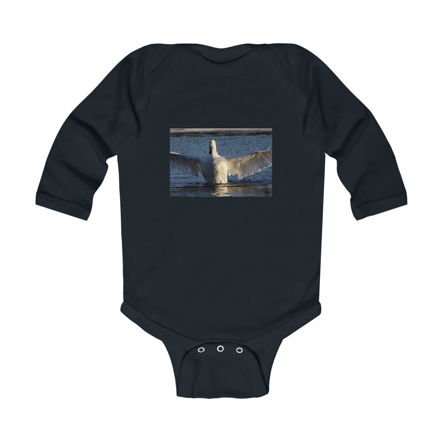 Infant Bodysuit with Swan Photo — Cute Waterfowl Baby Onesie
