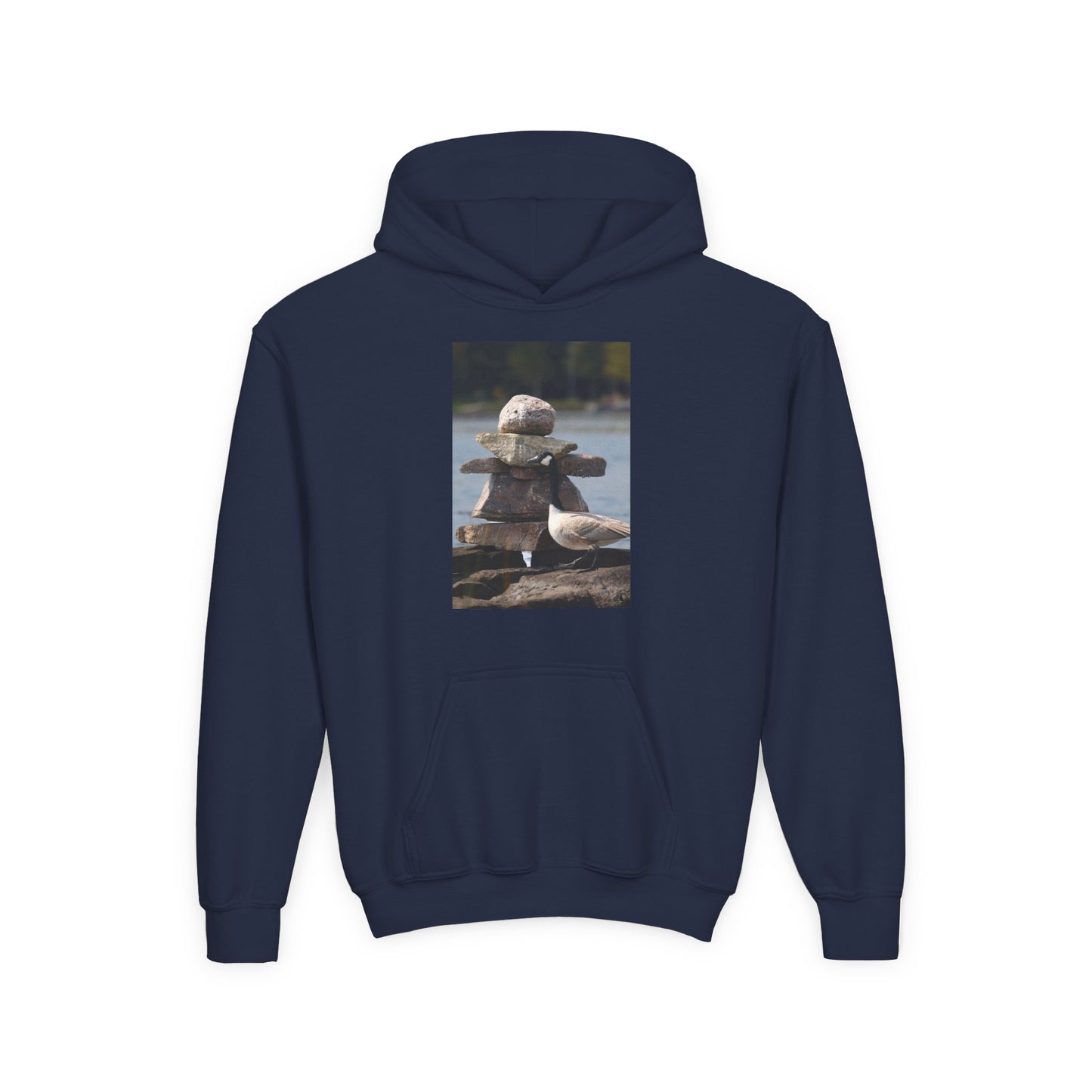 Youth Hoodie with Cute Duck Plush Photo — Kids' Cozy Animal Pullover