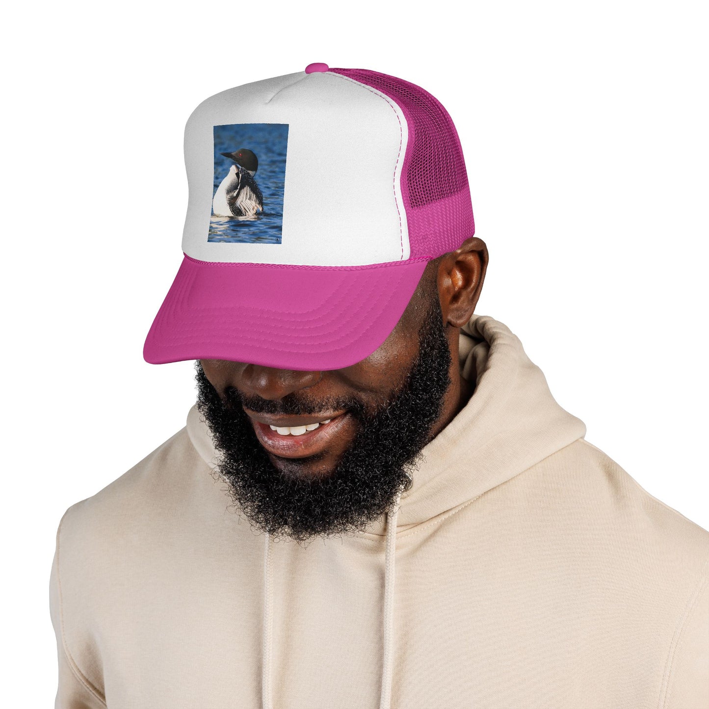 Loon Waterfowl Trucker Cap – Vintage Nature Bird Hat for Birdwatchers
