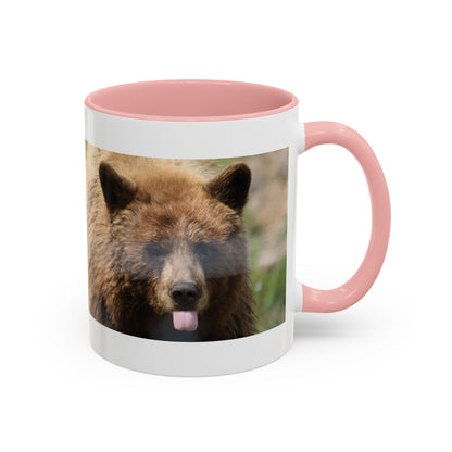 Funny Brown Bear Photo Accent Coffee Mug (11/15 oz)