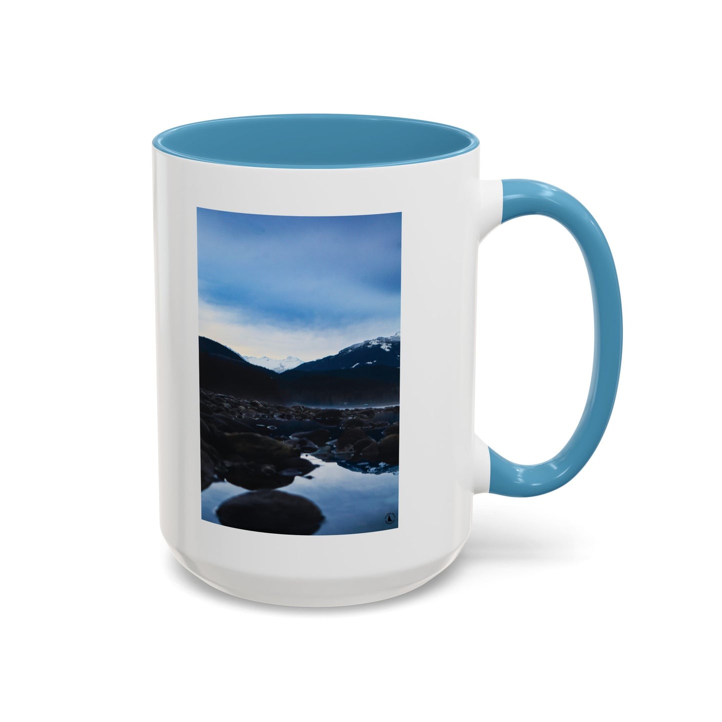 Mountain Lake Accent Coffee Mug — Scenic Wilderness Photo Travel Gift (11/15oz)