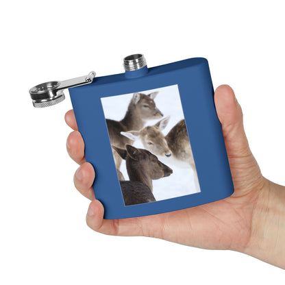 Deer Portrait 6oz Stainless Steel Flask