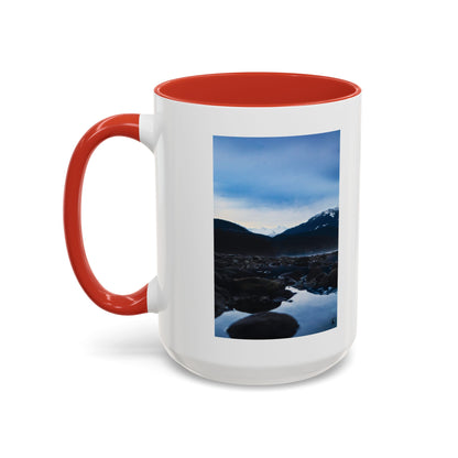 Mountain Lake Accent Coffee Mug — Scenic Wilderness Photo Travel Gift (11/15oz)