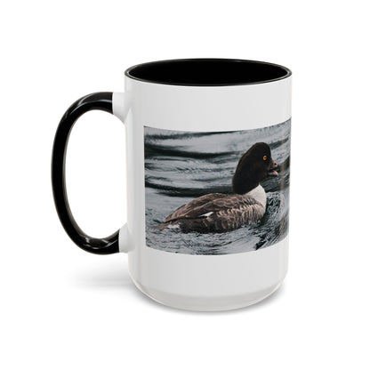 Goldeneye Duck Photo Accent Coffee Mug — Wildlife Nature Lover Gift (11/15 oz)
