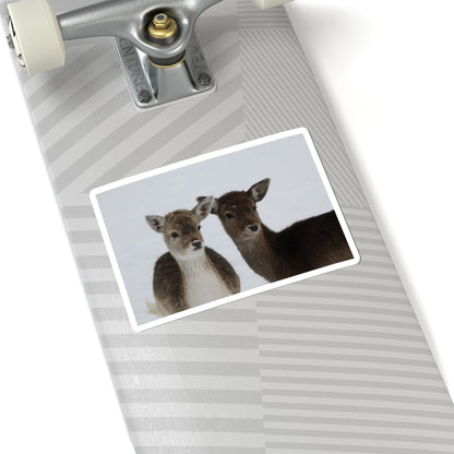 Fawn Pair Sticker — Cute Deer Kiss-Cut Vinyl Decal for Laptops & Water Bottles