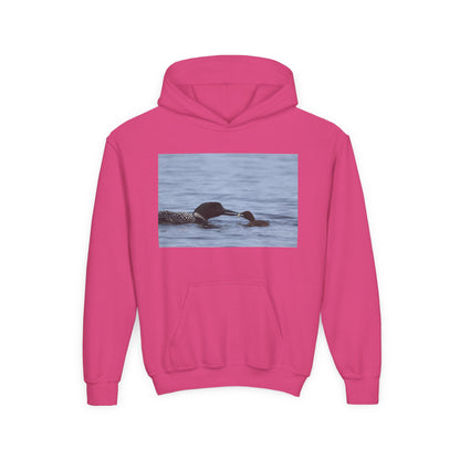 Youth Hoodie with Swimming Otters Photo – Cute River Otter Kids Sweatshirt