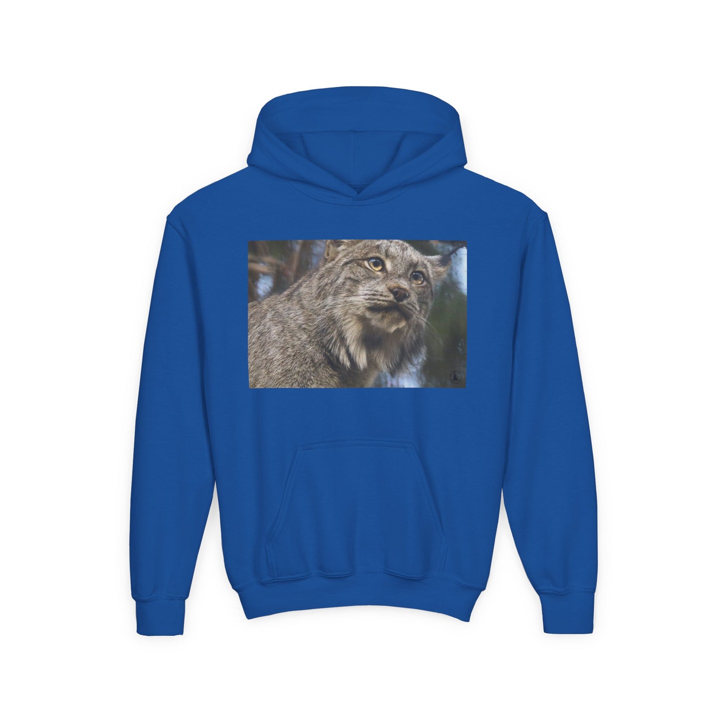 Youth Lynx Hoodie – Realistic Wildcat Photo Pullover for Kids