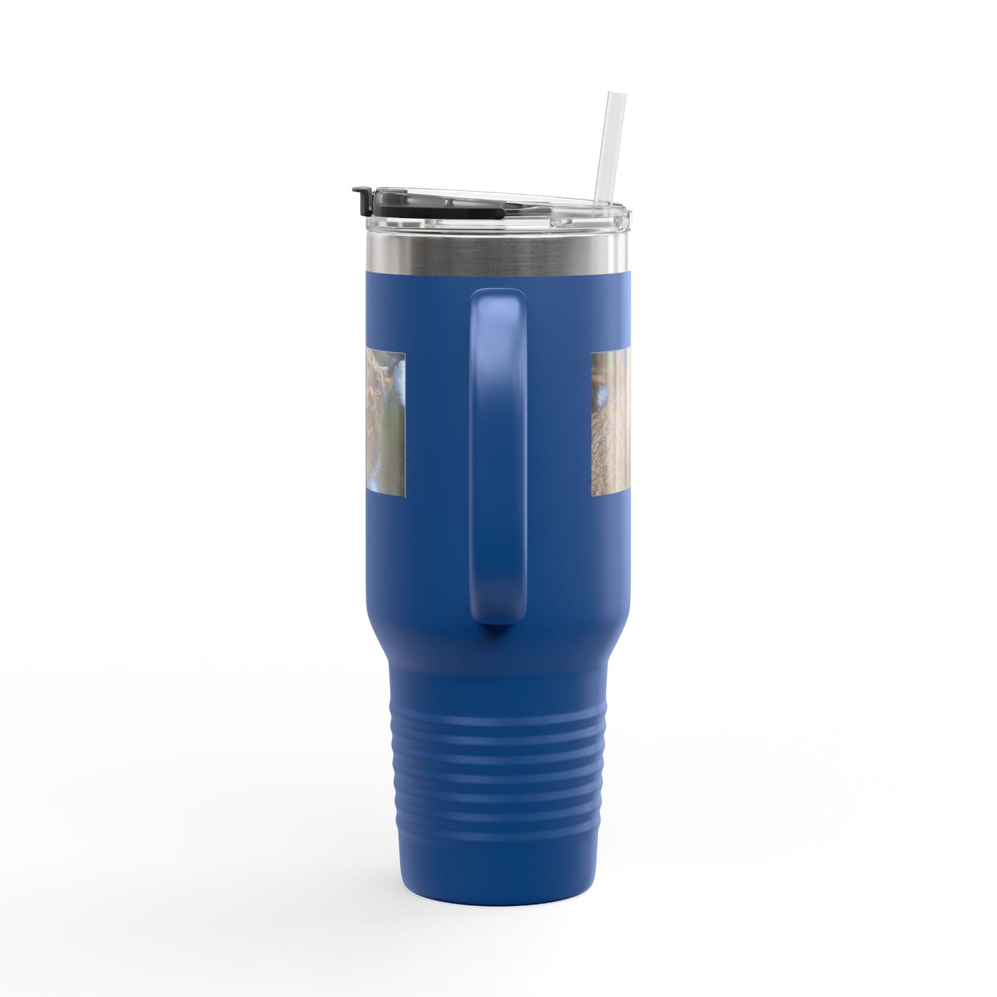 40oz Insulated Travel Mug with Wildcat Photo - Large Thermal Tumbler for Commuting & Outdoors