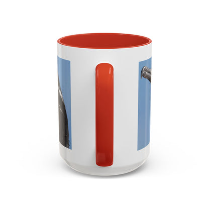 Cormorant Accent Coffee Mug — Blue Bird Portrait Ceramic Tea Cup (11/15oz)