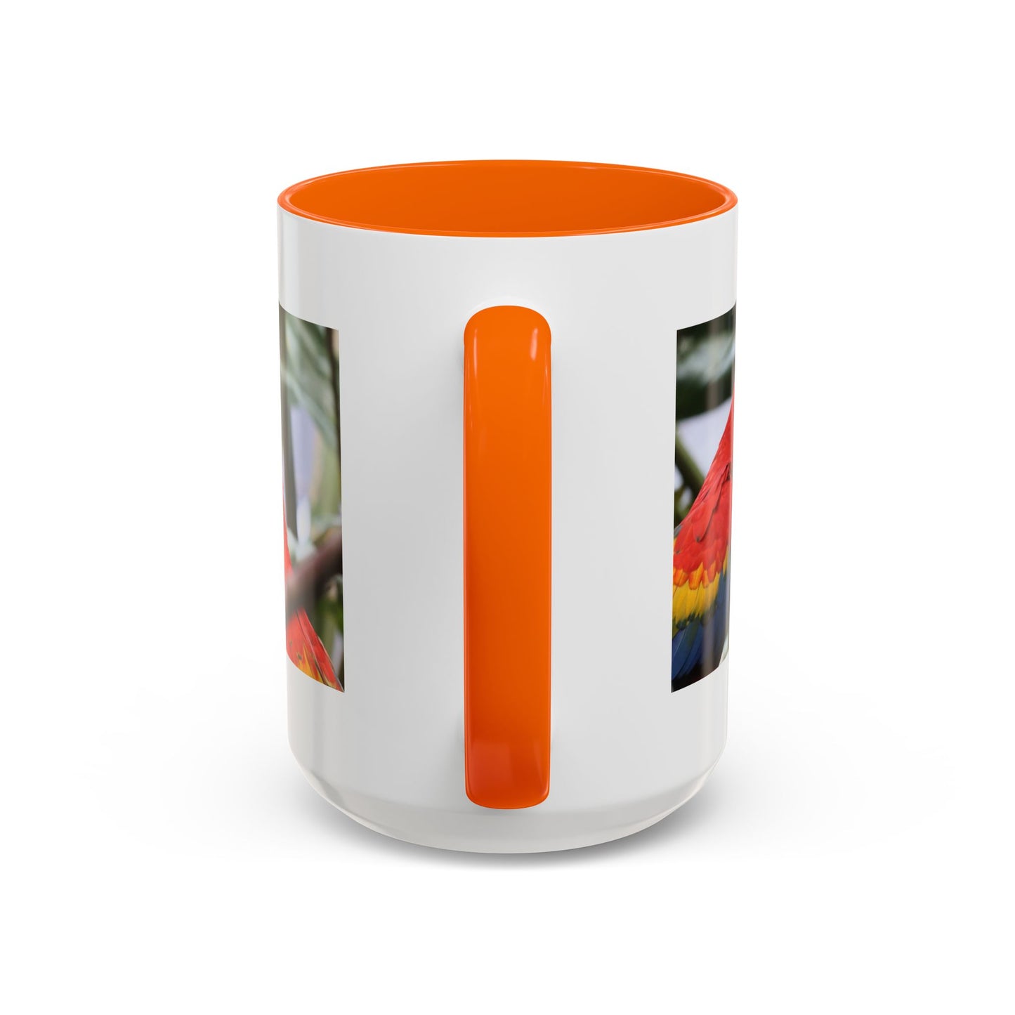 Scarlet Macaw Coffee Mug — Tropical Parrot Accent Mug (11/15oz)