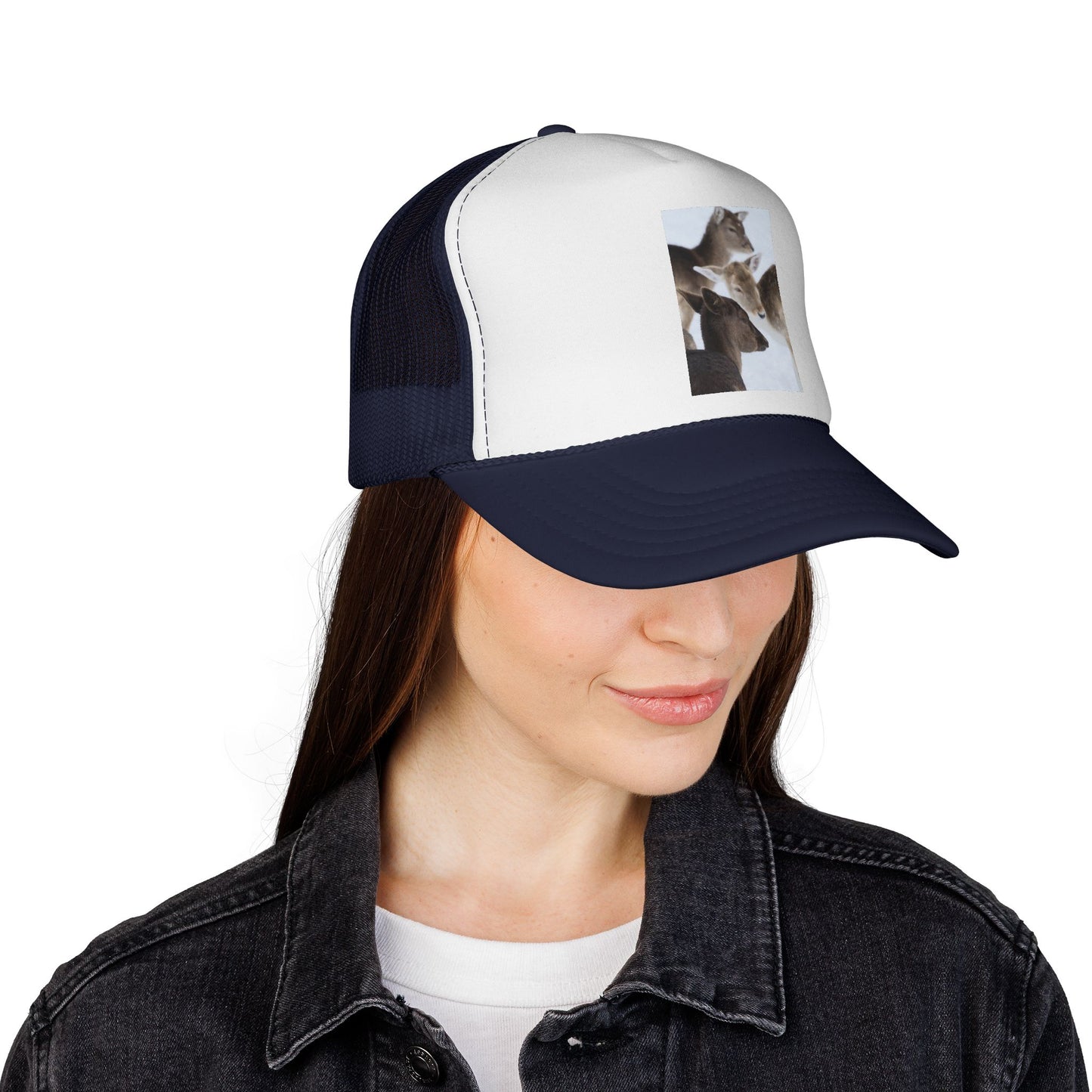 Trucker Cap — Wild Deer Family Photo Print Hat