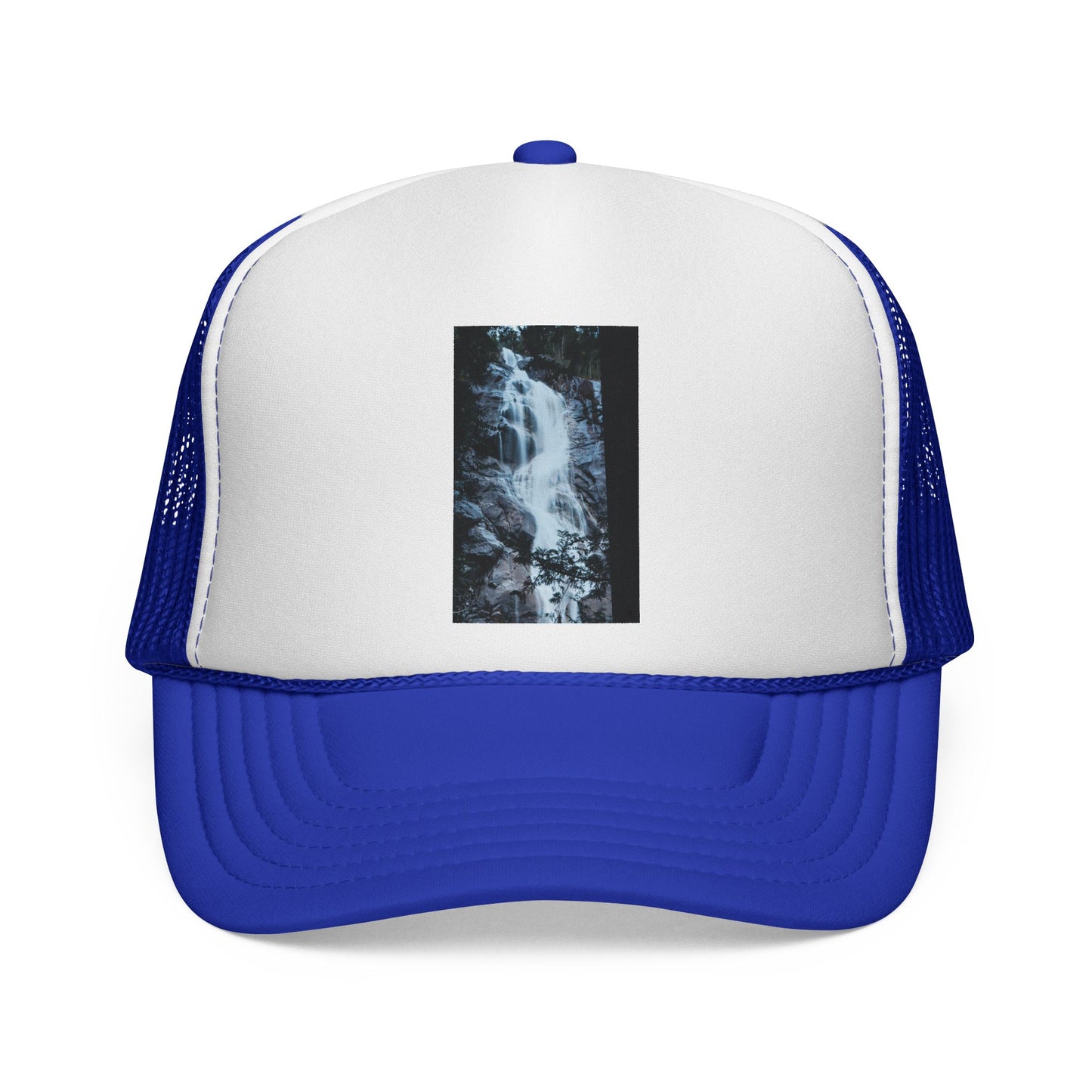 Waterfall Photo Trucker Cap — Outdoor Adventure Mesh Hat