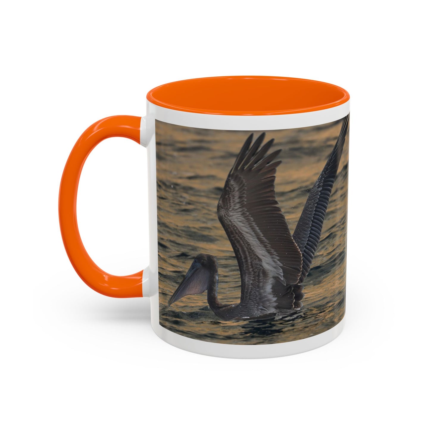 Pelican Sunrise Accent Coffee Mug — 11/15oz Ceramic Mug for Bird Lovers