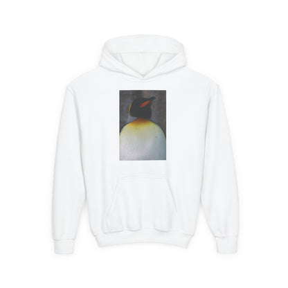 Penguin Art Youth Hoodie — Minimalist Royal Penguin Illustration Sweatshirt