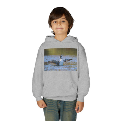 Youth Hoodie with Loon Photo – Nature Birdwatching Pullover