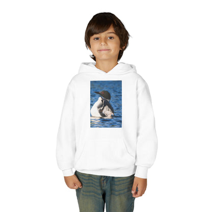 Youth Hoodie with Common Loon Photo – Nature-Lover Kids Pullover