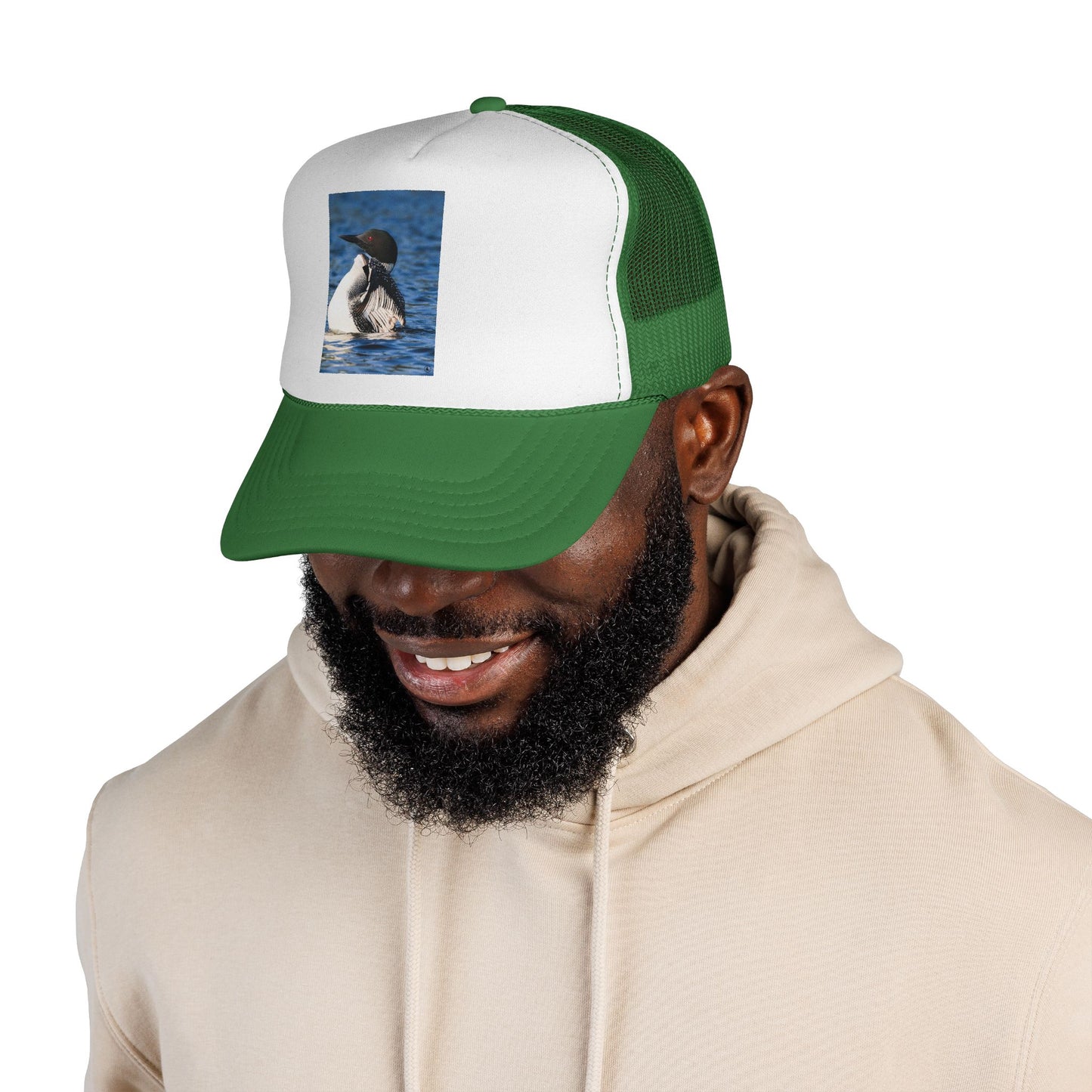 Loon Waterfowl Trucker Cap – Vintage Nature Bird Hat for Birdwatchers