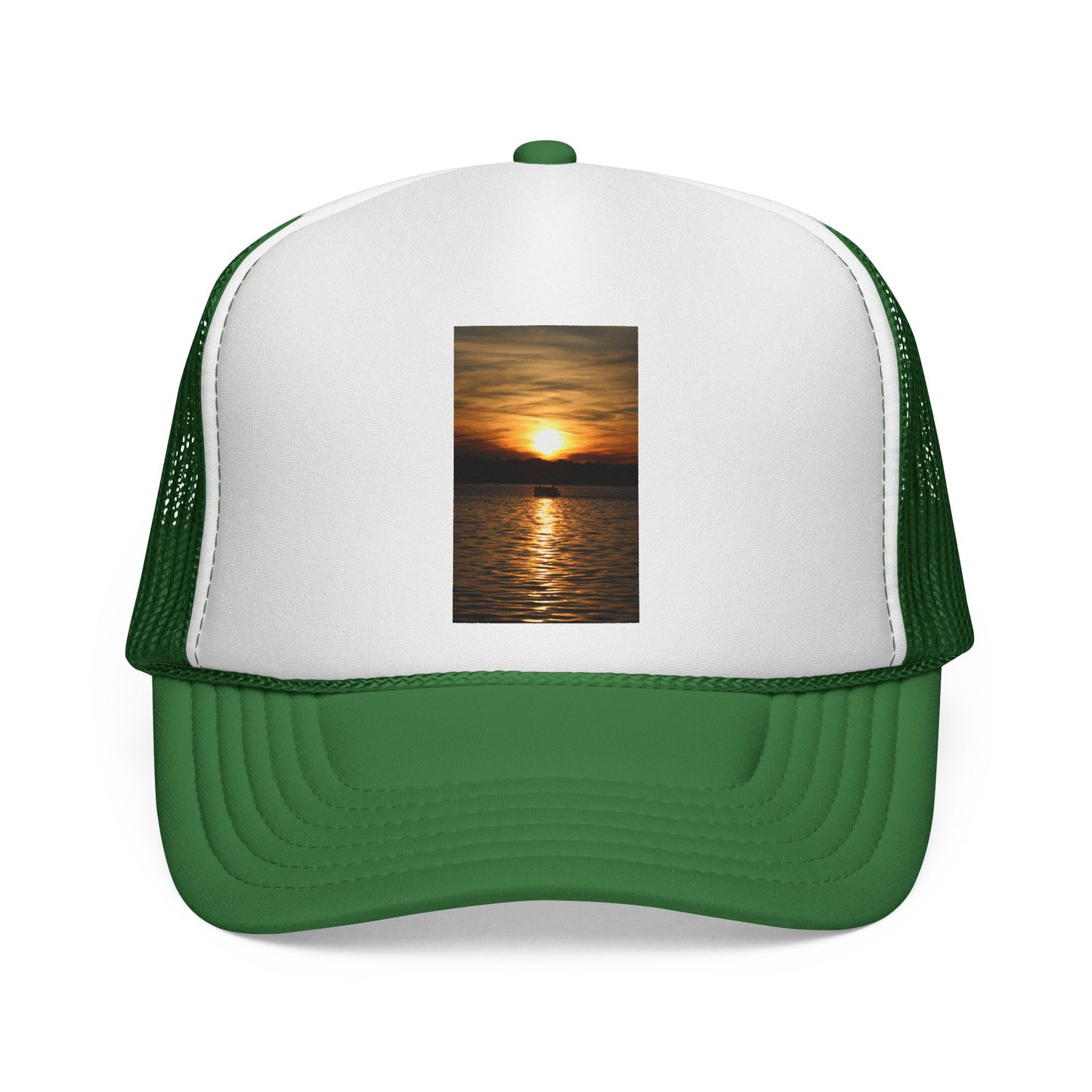 Sunset Over Water Trucker Cap — Ocean Beach Sunset Hat