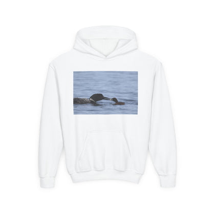 Youth Hoodie with Swimming Otters Photo – Cute River Otter Kids Sweatshirt