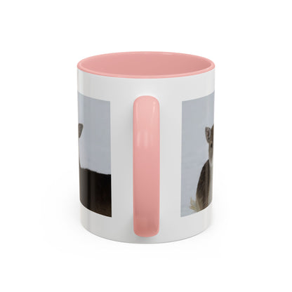 Deer Pair Accent Coffee Mug — Cute Winter Wildlife Ceramic Mug (11/15oz)