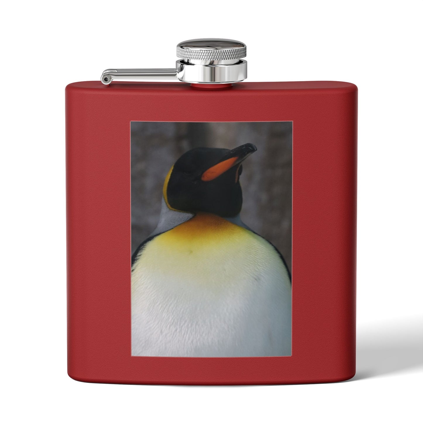 Penguin Portrait Flask — 6oz Stainless Steel Hip Flask