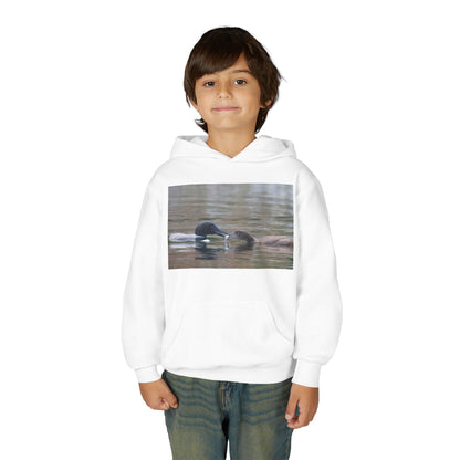 Youth Hoodie — Swimming Ducks Nature Photo Sweatshirt