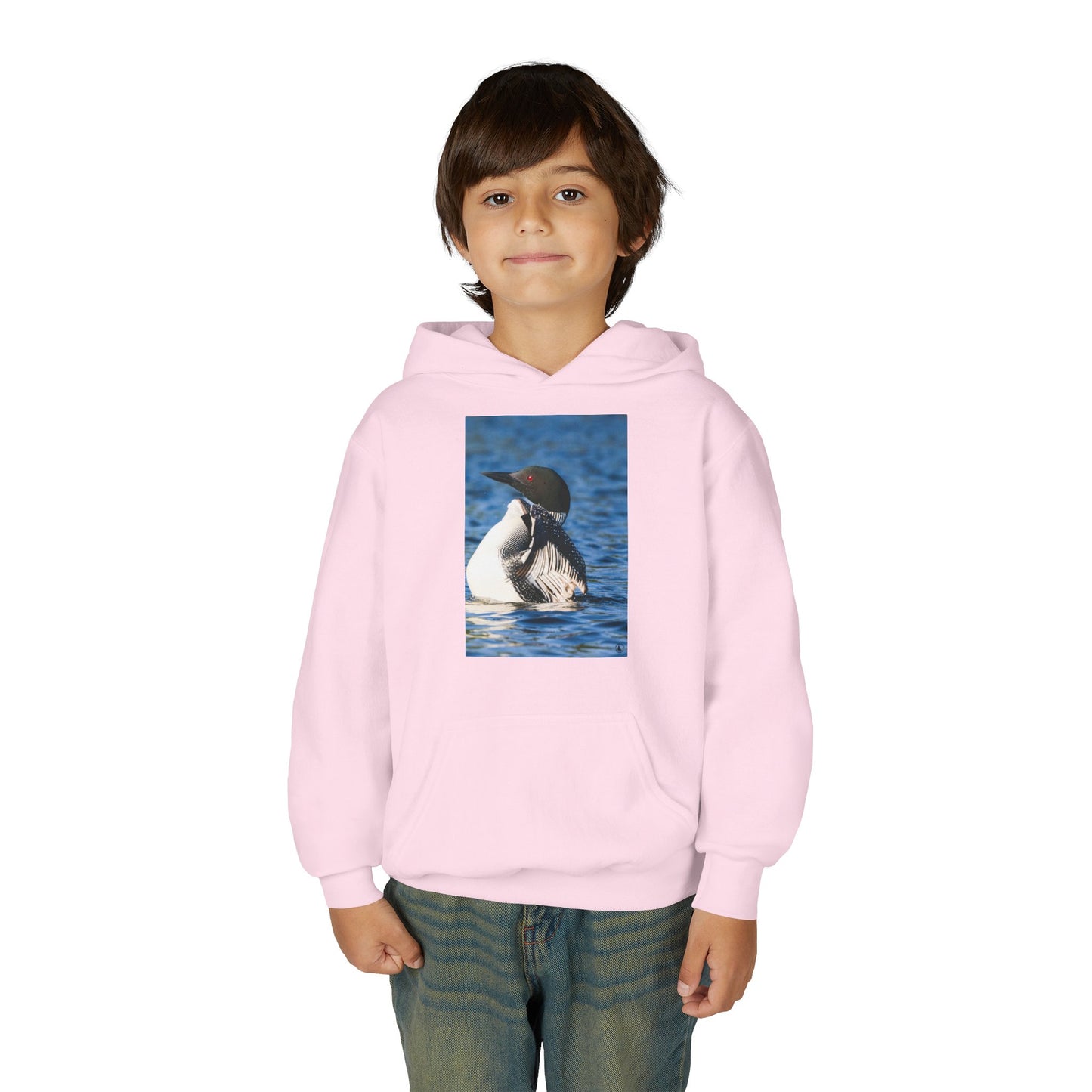 Youth Hoodie with Common Loon Photo – Nature-Lover Kids Pullover