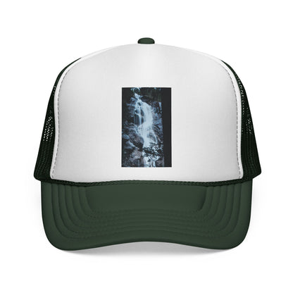 Waterfall Photo Trucker Cap — Outdoor Adventure Mesh Hat