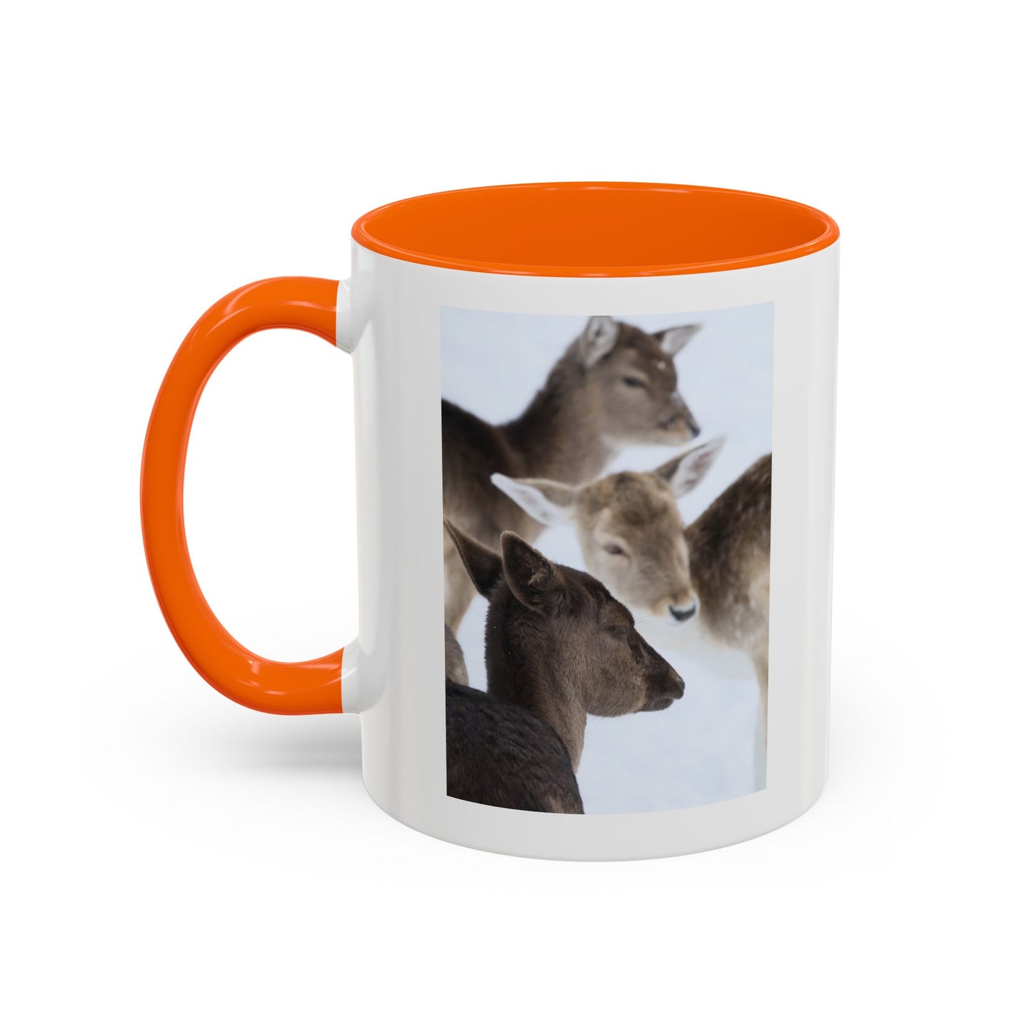 Deer Herd Accent Coffee Mug — Wildlife Photo Ceramic Mug (11/15oz)
