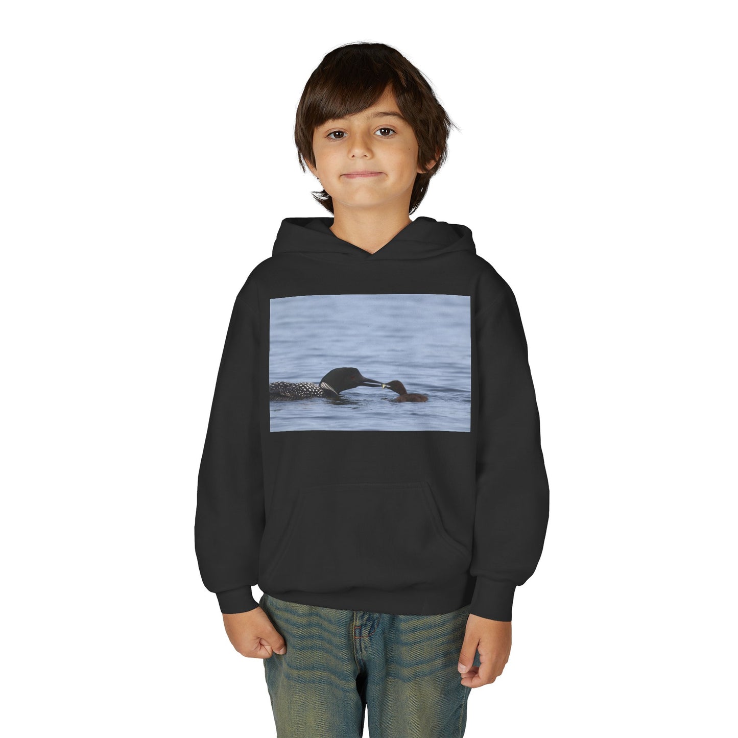 Youth Hoodie with Swimming Otters Photo – Cute River Otter Kids Sweatshirt