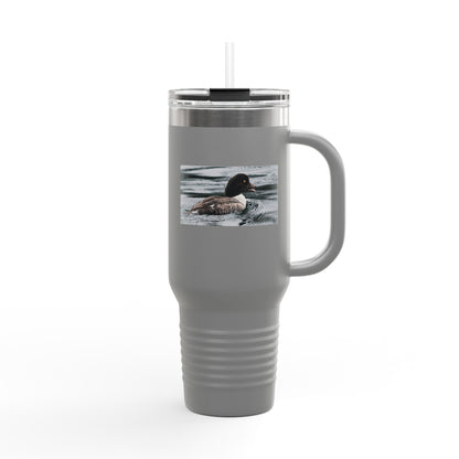 40oz Insulated Travel Mug with Duck Photo – Thermal Tumbler for Birdwatchers & Outdoor Lovers
