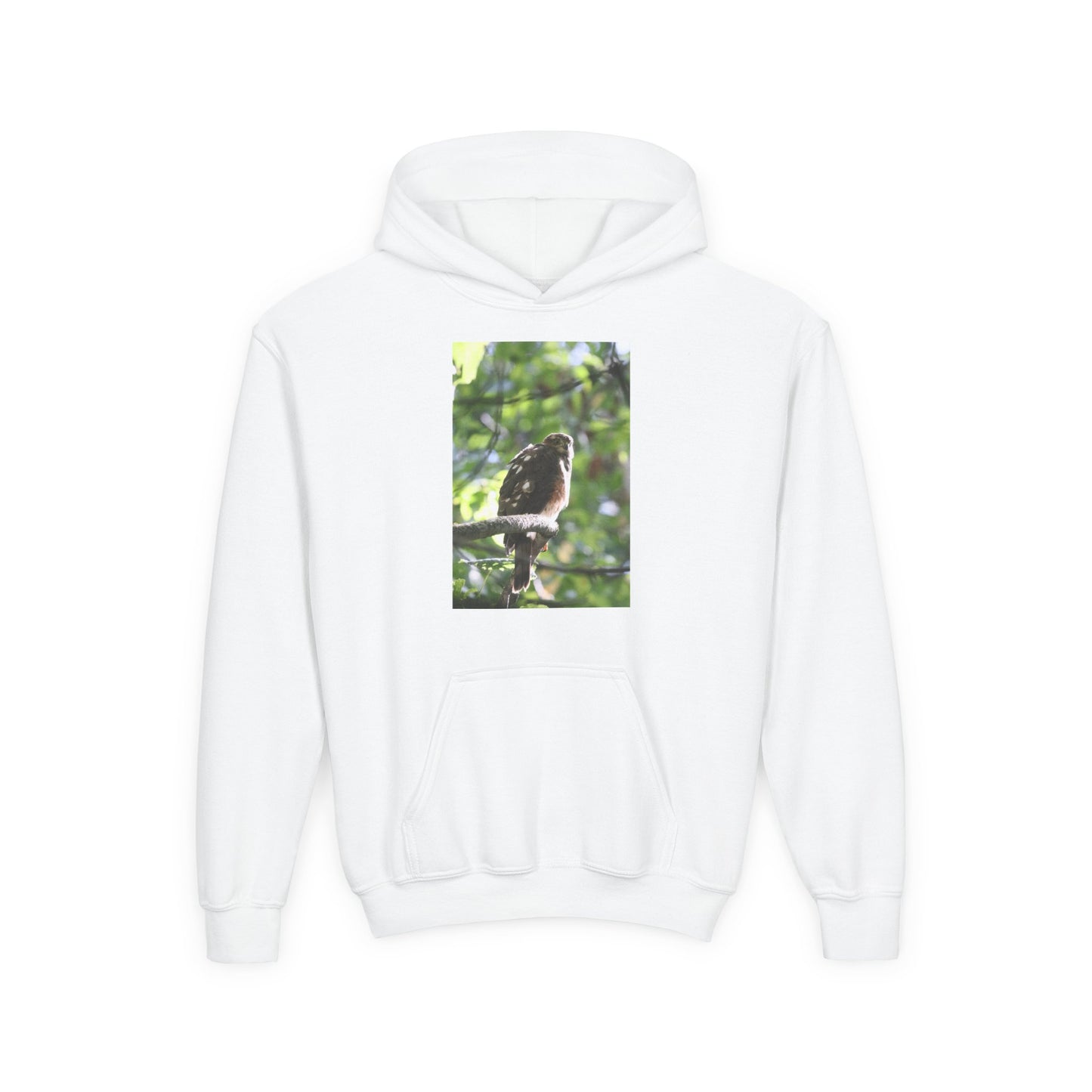 Youth Hoodie — Woodland Sparrow Photo Pullover