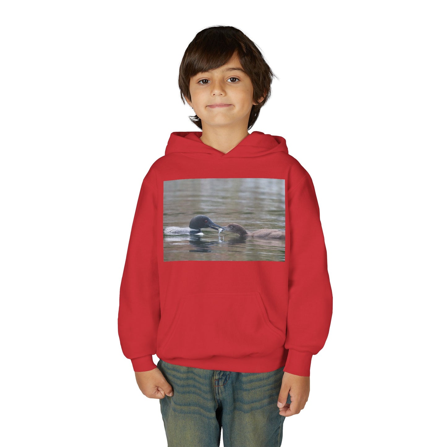 Youth Hoodie — Swimming Ducks Nature Photo Sweatshirt