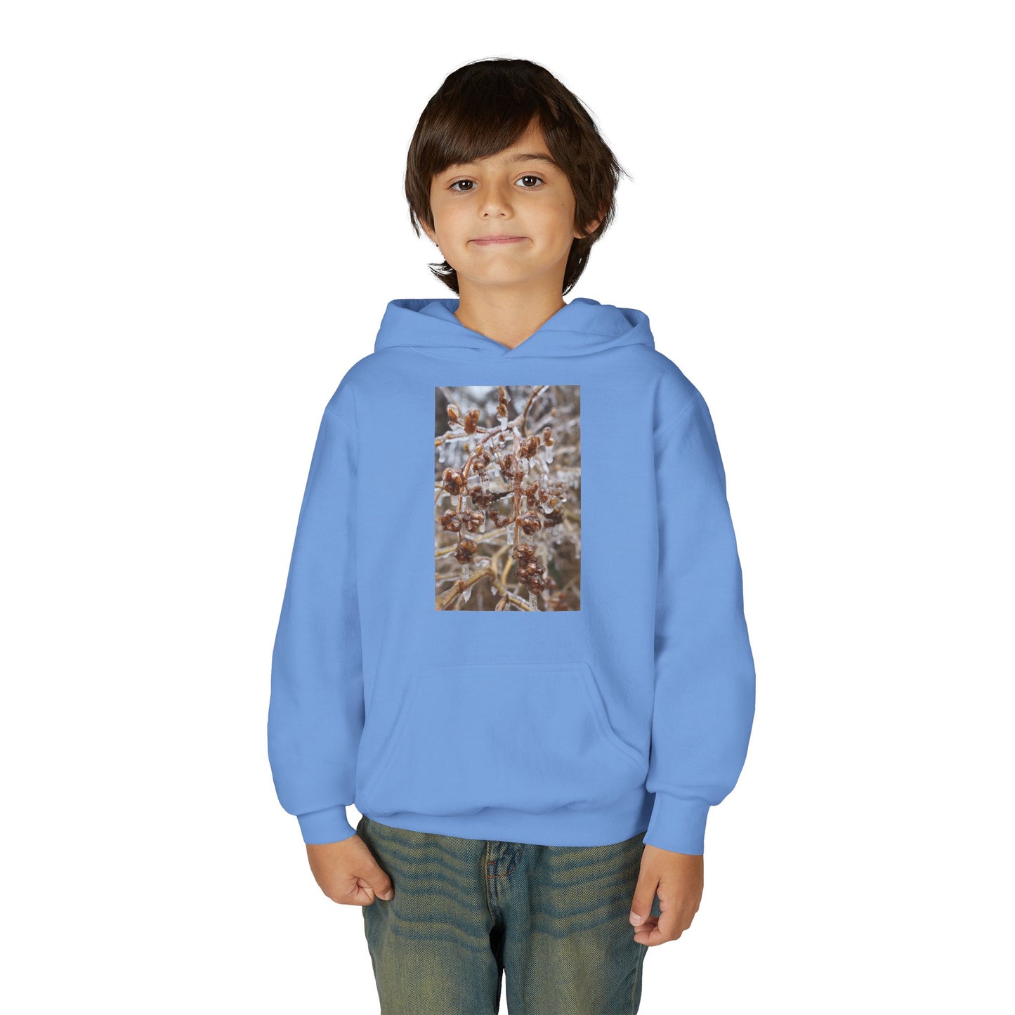 Youth Hoodie — Frosted Winter Berries Photo Print
