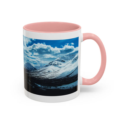 Mountain Landscape Accent Coffee Mug - Snowy Peaks Scenic 11/15oz