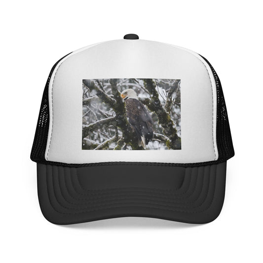 Eagle in Snow Trucker Cap