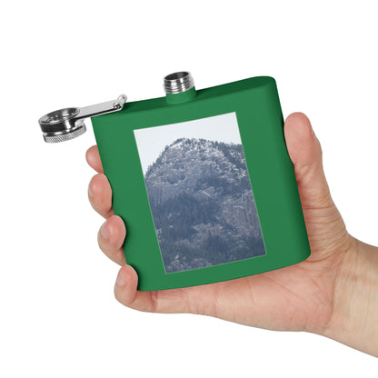 Mountain Mist Flask — 6oz Stainless Steel Hip Flask