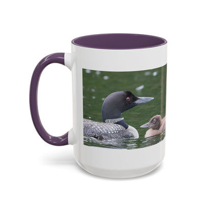Loon Family Accent Coffee Mug – Wildlife Photo Tea Mug (11/15 oz)