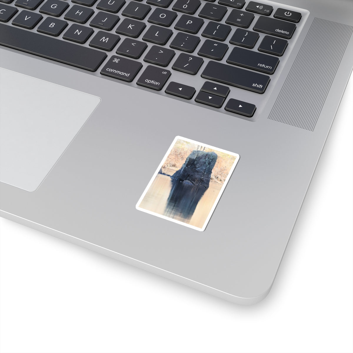 Reflective Rock Kiss-Cut Sticker — Tranquil Lake Photo Sticker