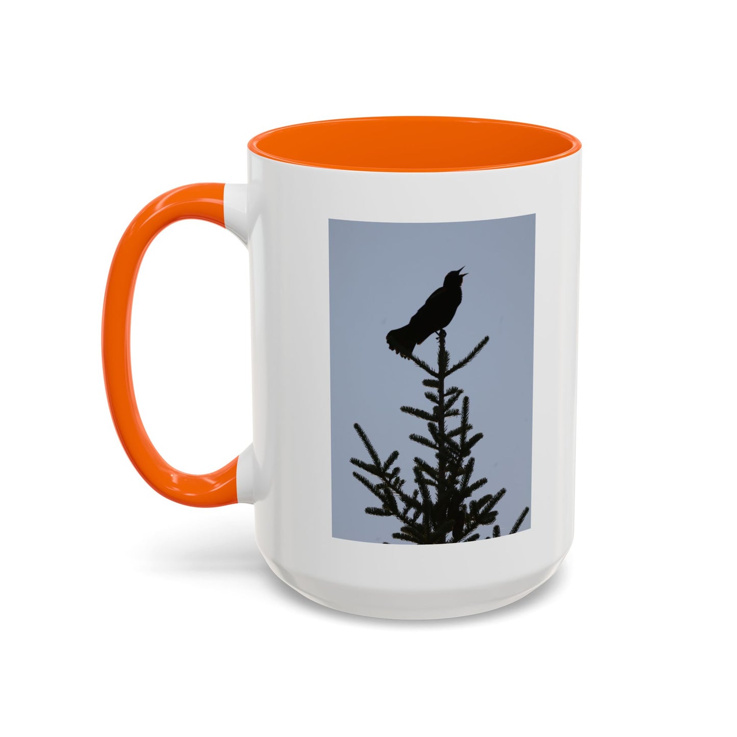Songbird Silhouette Accent Coffee Mug — Black Interior 11/15oz