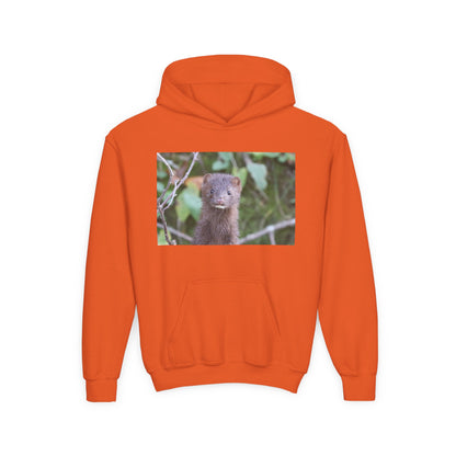 Otter Portrait Youth Hoodie — Cute Nature Animal Sweatshirt for Kids