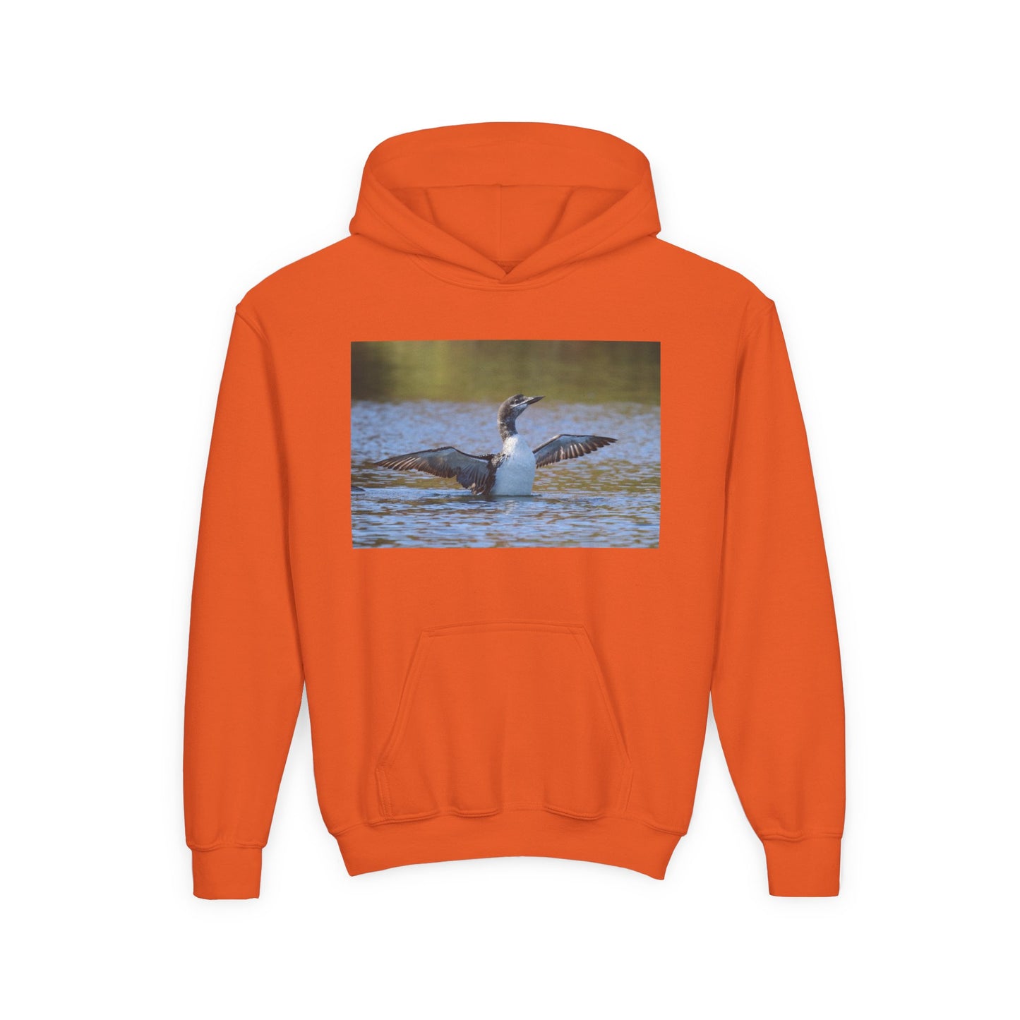 Youth Hoodie with Loon Photo – Nature Birdwatching Pullover