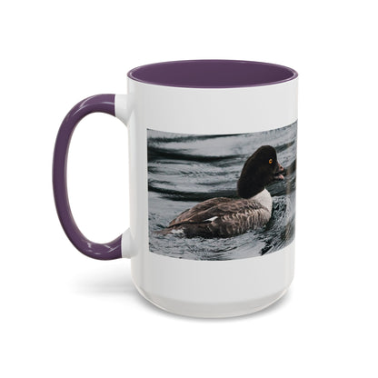 Goldeneye Duck Photo Accent Coffee Mug — Wildlife Nature Lover Gift (11/15 oz)