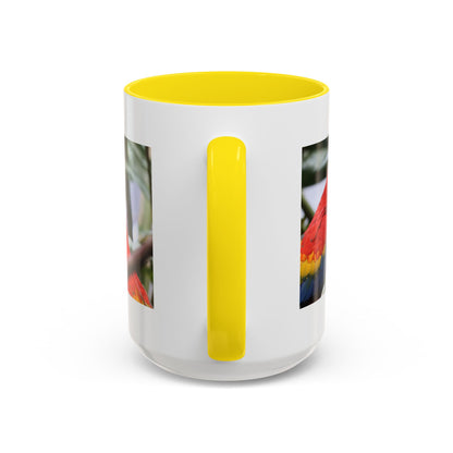 Scarlet Macaw Coffee Mug — Tropical Parrot Accent Mug (11/15oz)