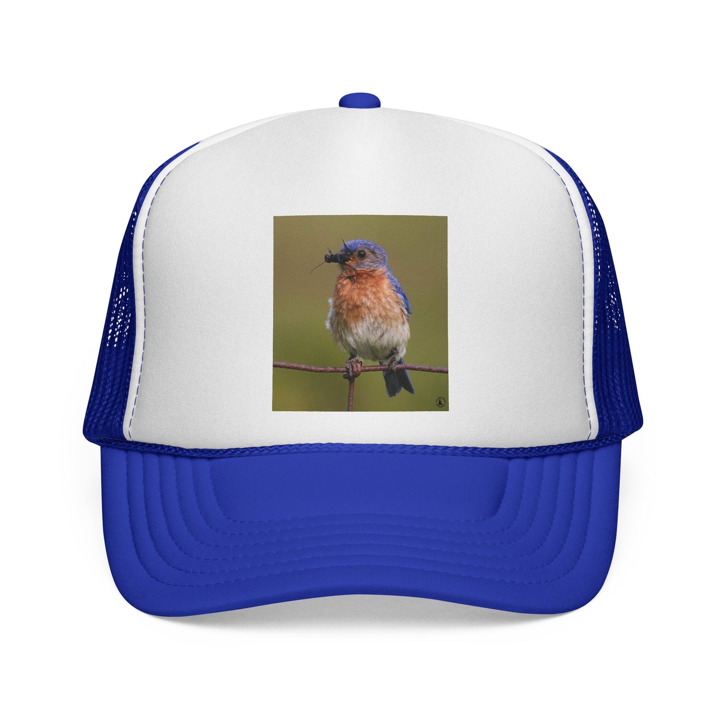 Eastern Bluebird Trucker Cap — Vintage Nature Hat for Birdwatchers