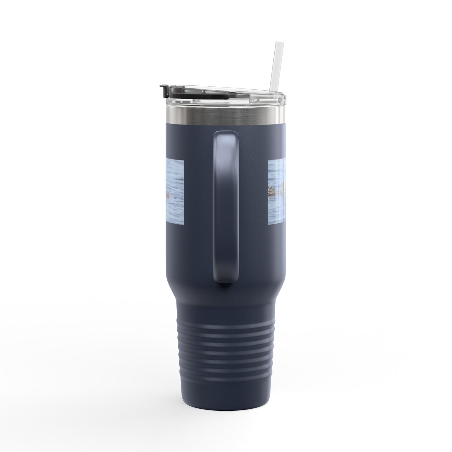 40oz Insulated Travel Mug — Wildlife Sea Otter Photo Design, Outdoor Adventure Tumbler
