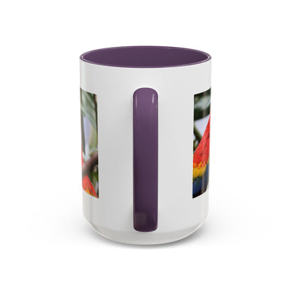 Scarlet Macaw Coffee Mug — Tropical Parrot Accent Mug (11/15oz)