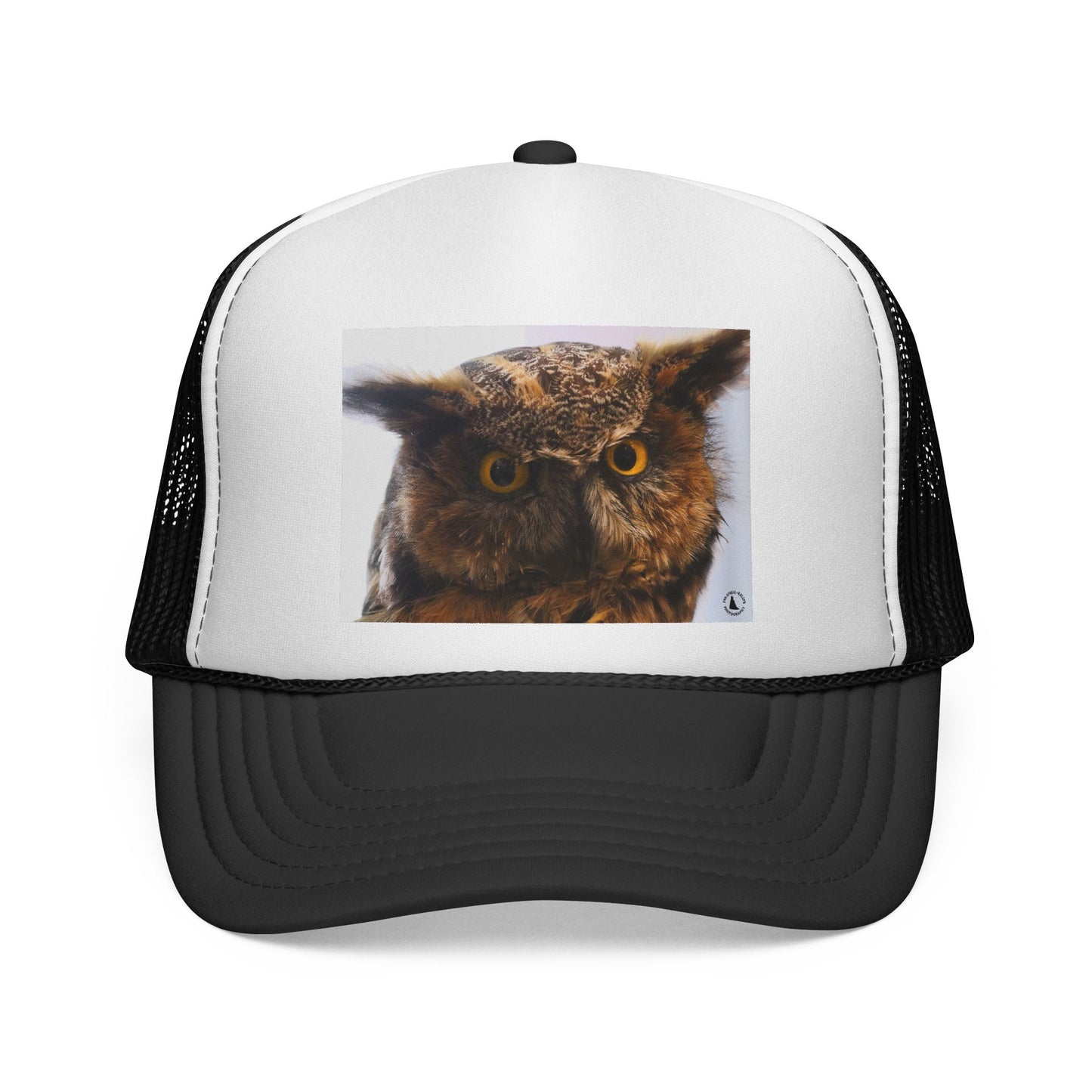 Owl Portrait Trucker Cap — Rustic Wildlife Snapback Hat